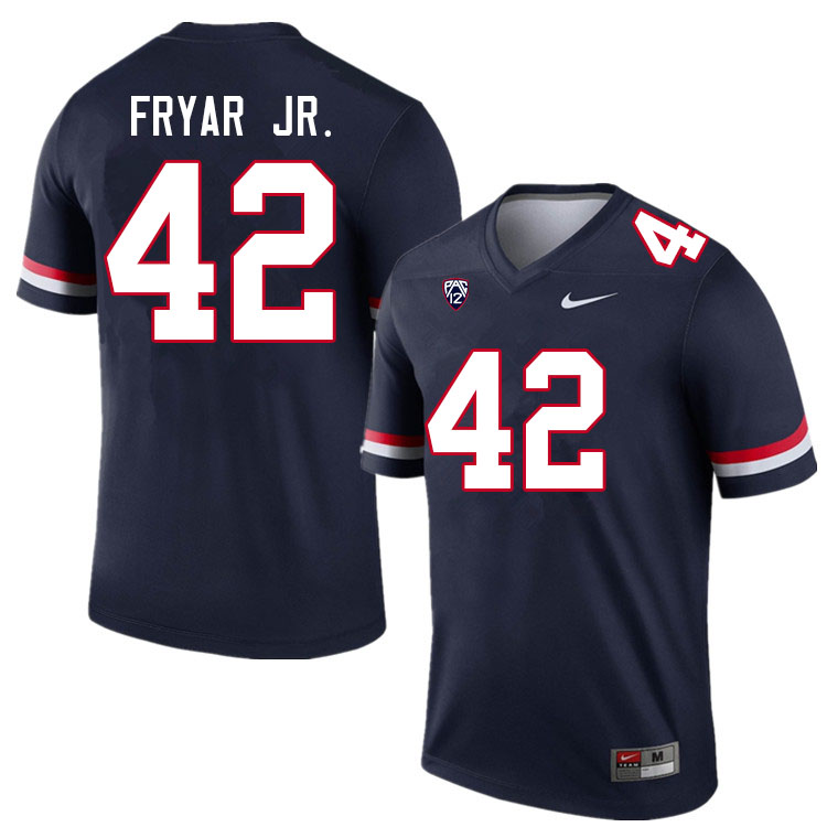Men #42 DJ Fryar Jr. Arizona Wildcats College Football Jerseys Sale-Navy - Click Image to Close